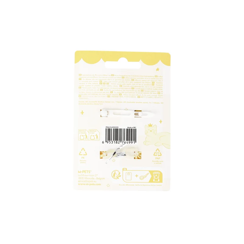 GLAM Hair Accessories for pets clip & rubber band - Yellow