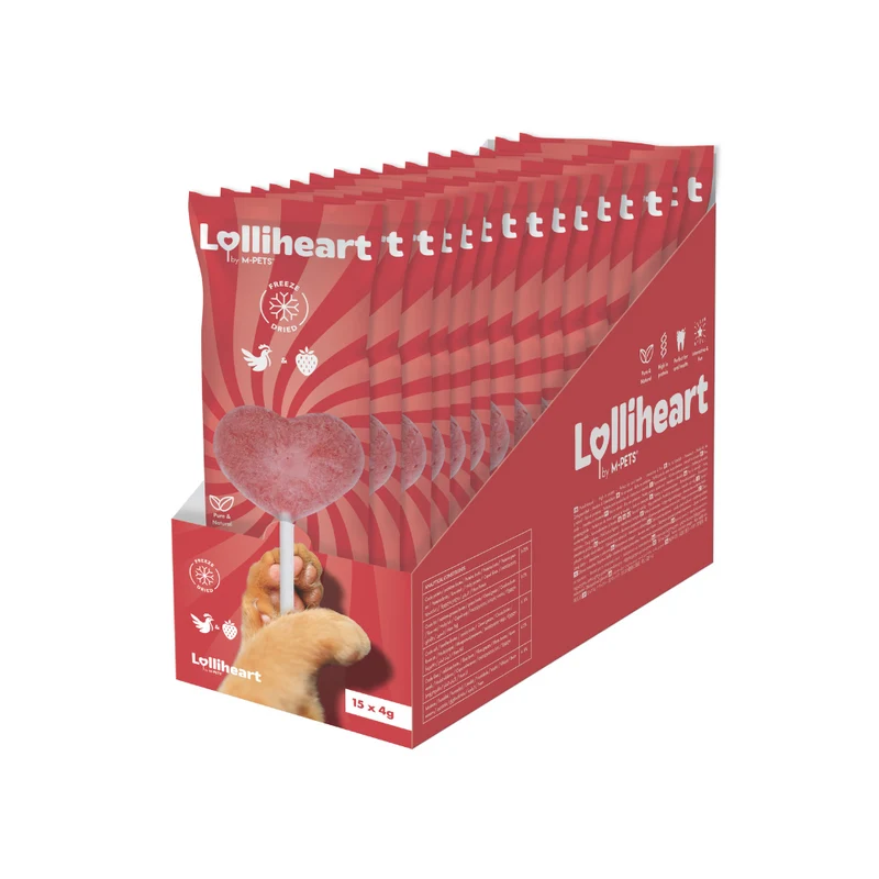 Lolliheart Cat treat Chicken & Strawberry Display