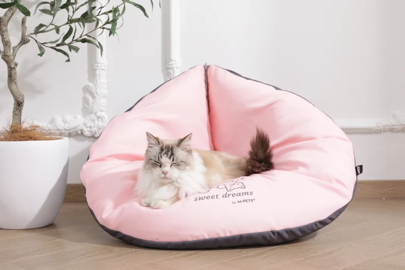 SWEET DREAMS triangle cushion pink&grey