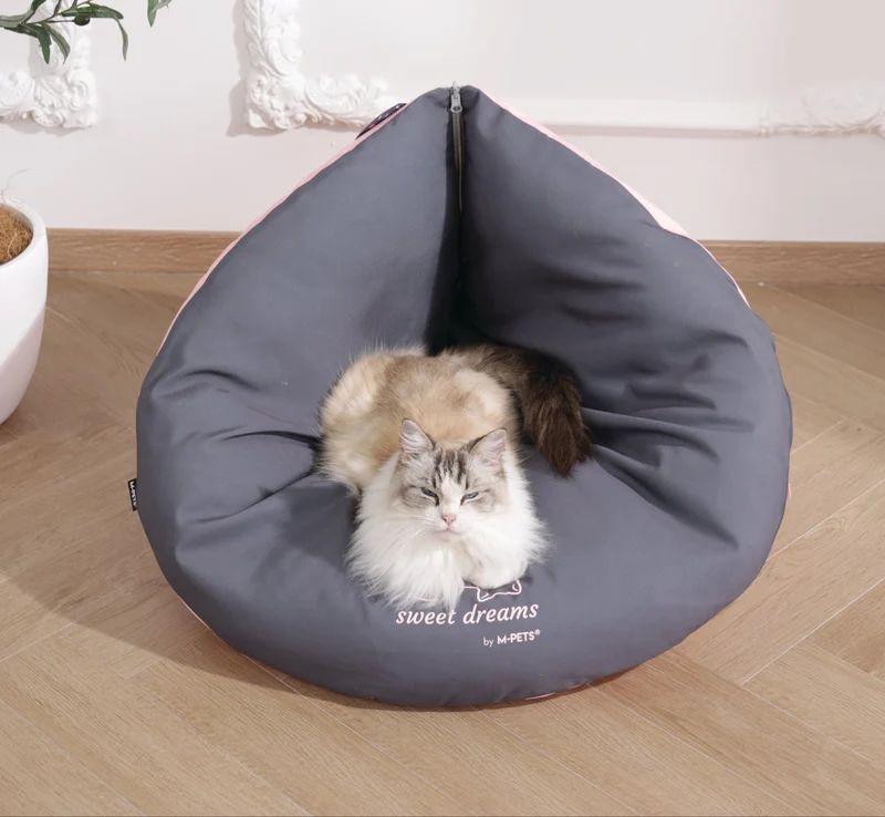 SWEET DREAMS triangle cushion pink&grey