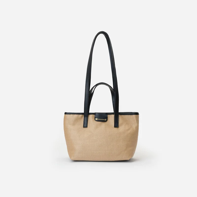 Jumbito Rafia Beige and Black