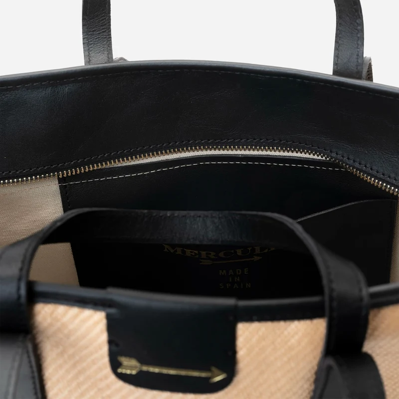 Jumbo Rafia Beige and Black
