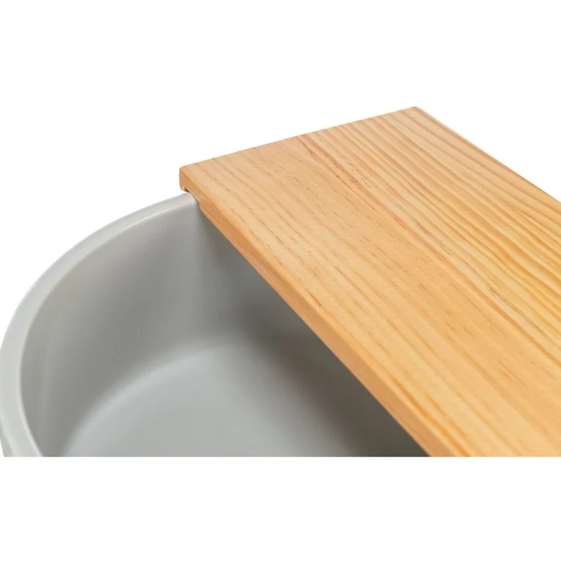 Trixie Ceramic Sand Bath with Wooden Platform for Small Pets - 24X25X9CM
