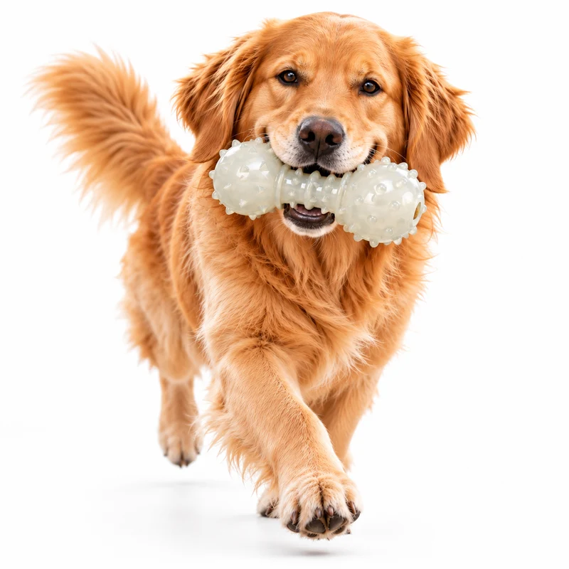 Trixie Thermoplastic Snack Dumbbell Treat Dispenser Dog Toy 12cm