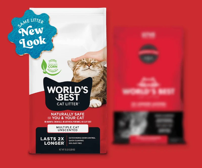 World's Best Cat Litter Multiple Cat Unscented-Clumping Formula 3.63-6.8Kg