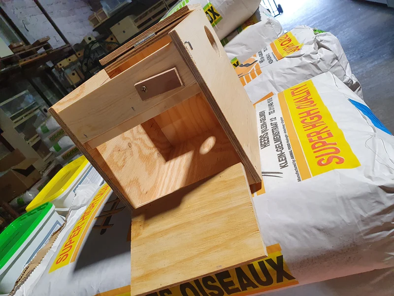 Bloque de nido de madera para periquitos pequeños (modelo especial)