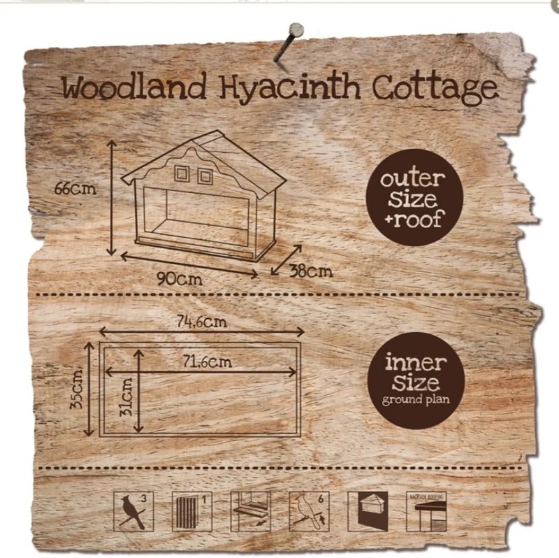 Woodland Wall pajarera Hyacinth Cottage Duvo+ 90 x 38 x 66 cm Blanco Verde