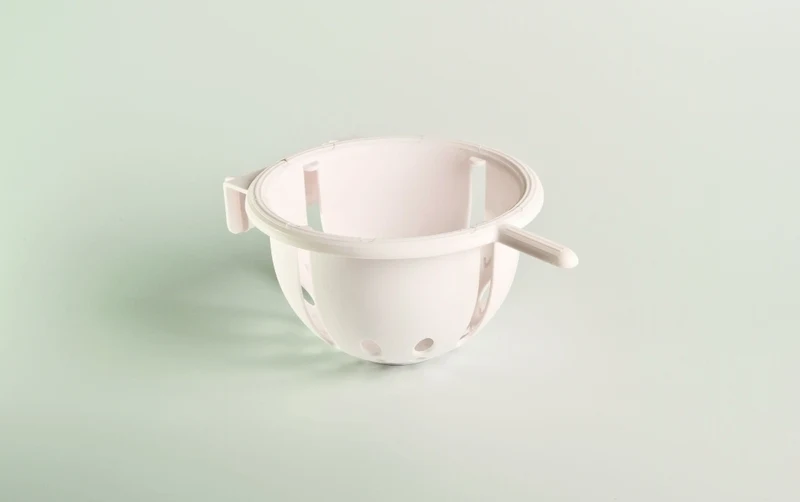 Nido grande con gancho extra 13x8 cm con percha - blanco
