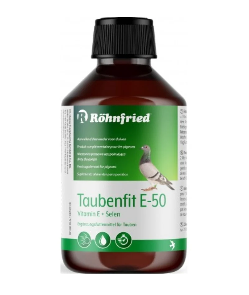 Taubenfit-E 50 Vit. E-Konzentrat (Vit. E Y Selenio, Periodo De Reproducción Y Vuelo) 250ml
