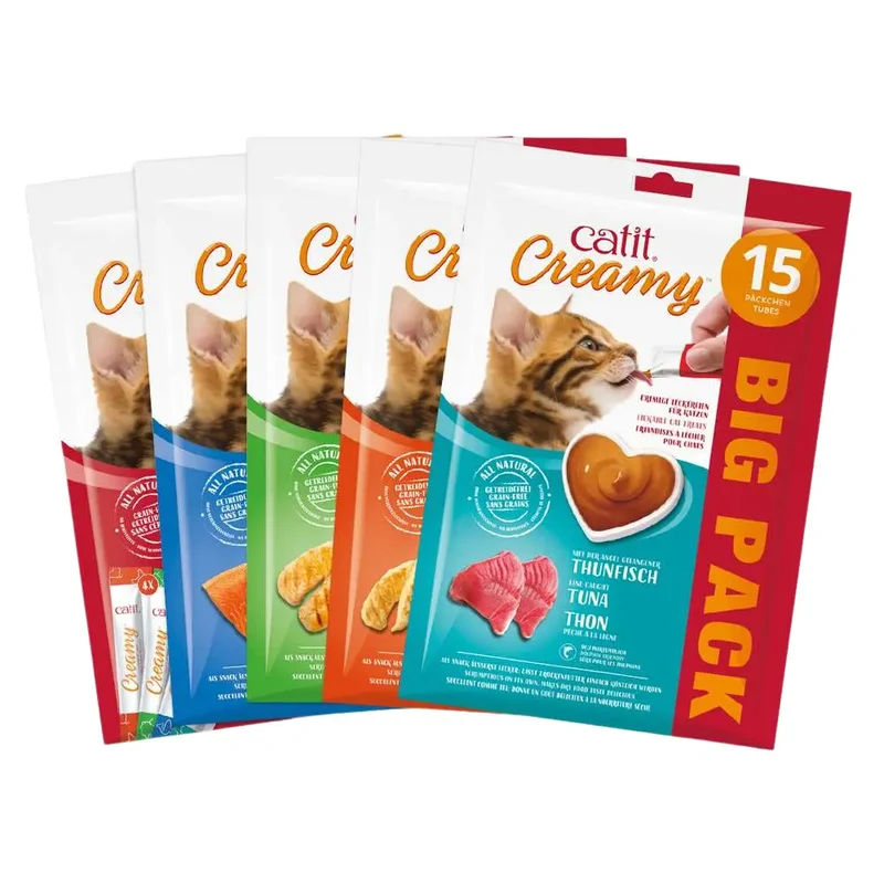 Catit Creamy Snack Surtido Pack 15X10 g