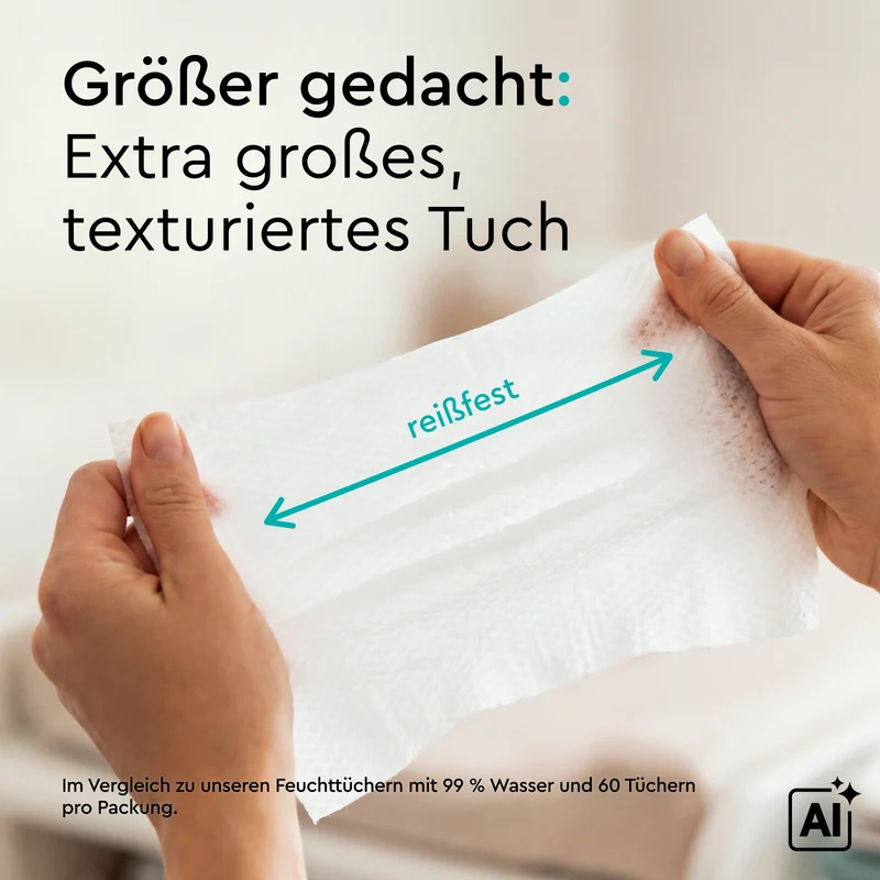 Deal: LILLYDOO Feuchttücher mit 99 % Wasser - 8 Packungen - 576 extra große Tücher