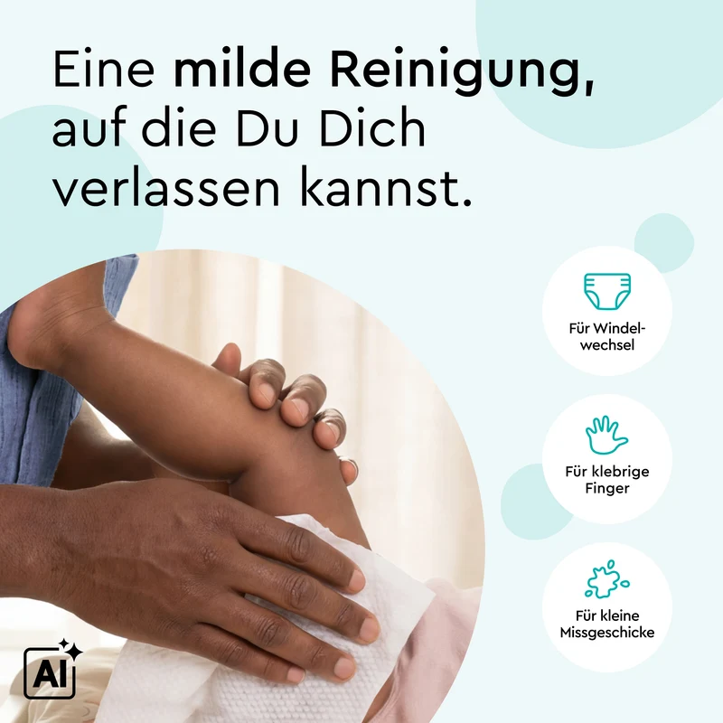 Deal: LILLYDOO Feuchttücher mit 99 % Wasser - 8 Packungen - 576 extra große Tücher