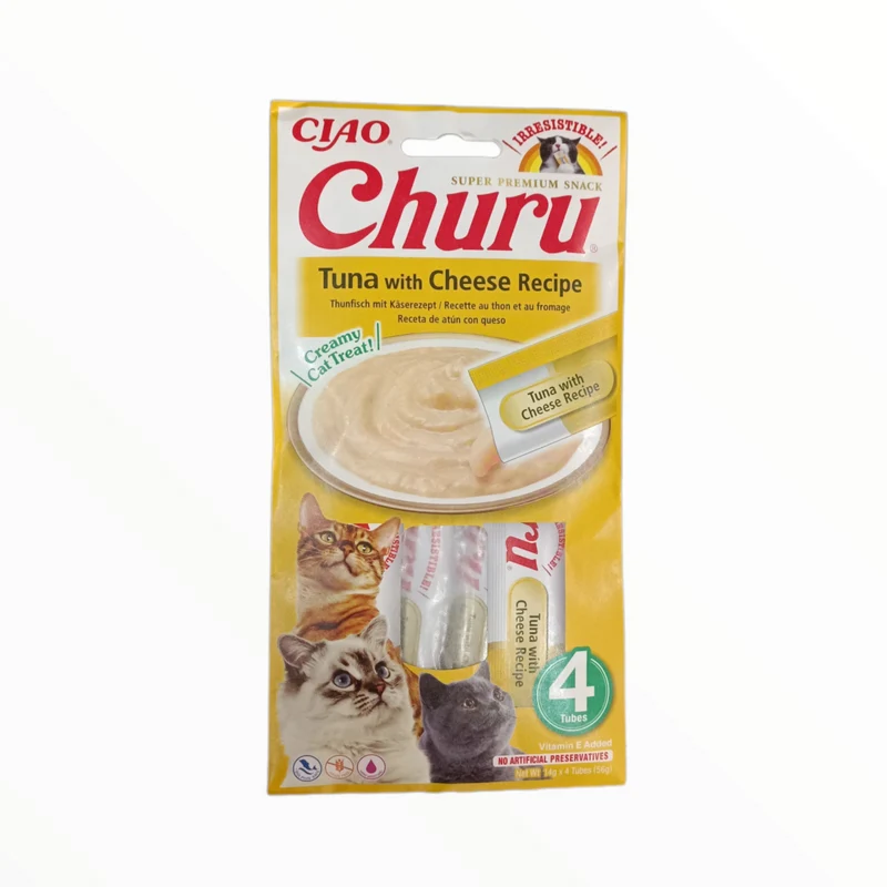 Churu Crema Atún y Queso para Gatos