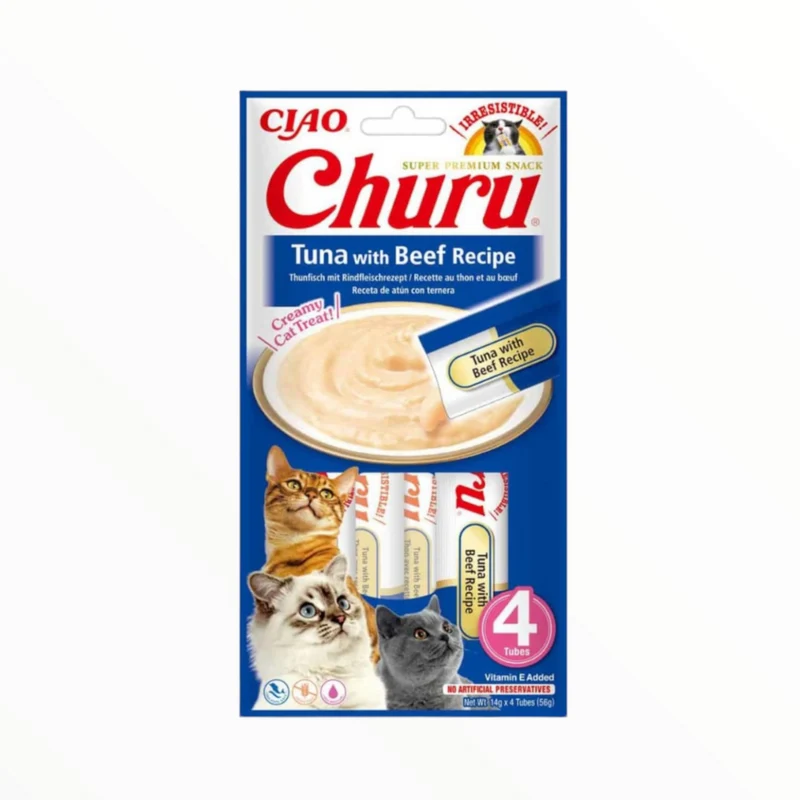 Churu Crema Atún y Ternera para Gatos
