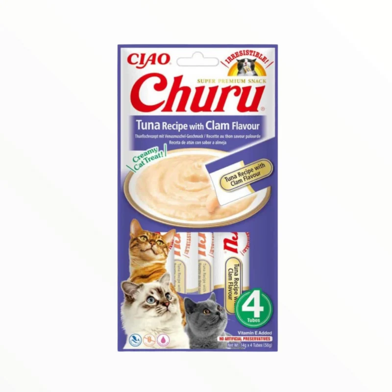 Churu Crema Atún y Almeja para Gatos
