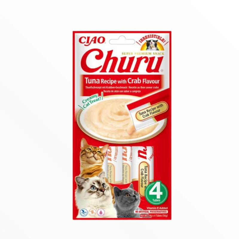 Churu Crema Atún y Cangrejo para Gatos