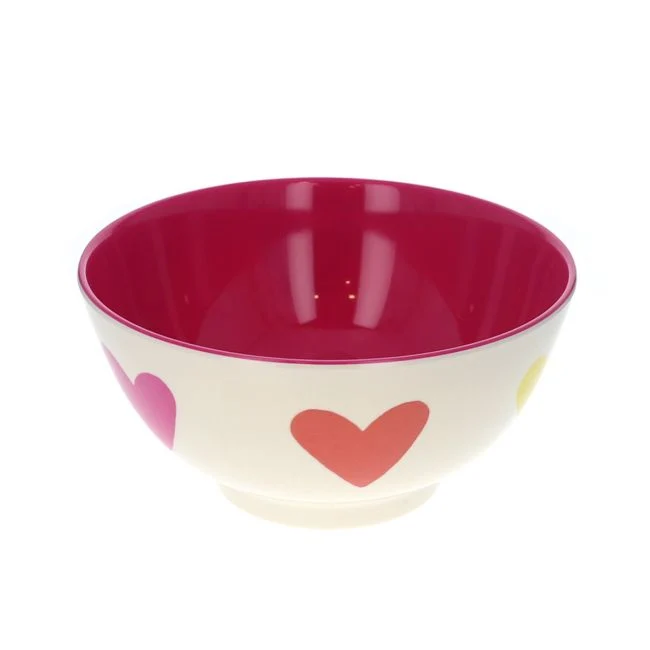 Cuenco Bol Infantil Melamina Corazones Multicolores