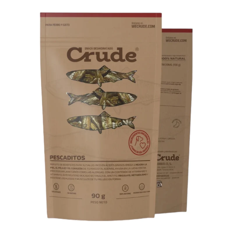 Crude Espadín Entero Deshidratado para Perros y Gatos — Snack Natural