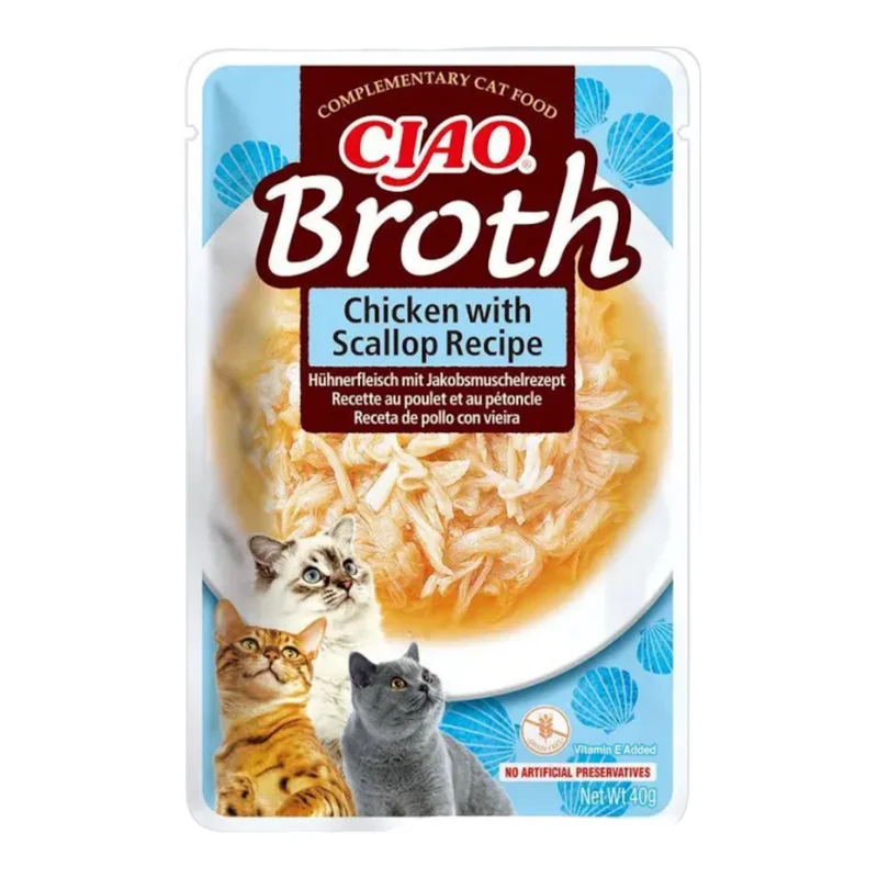 Broth Caldo de Pollo y Vieira para Gatos