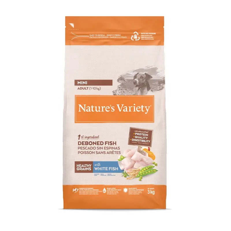 Nature'S Variety Pienso Para Perros, Mini, Con Pescado Blanco, Natural, 3 kg