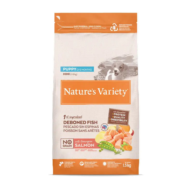 Nature'S Variety Pienso Para Perros, Mini, Con Salmón Atlántico, Natural, 1,5 kg
