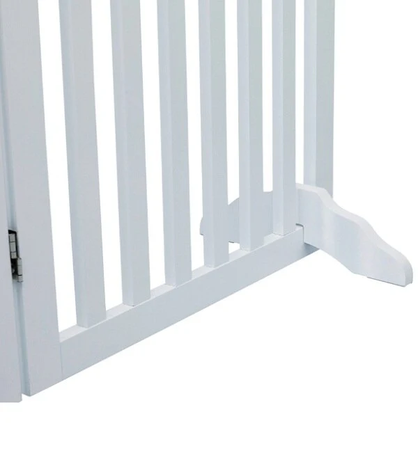 Trixie White Wooden 4-Part Barrier with Door for Dogs 81cm