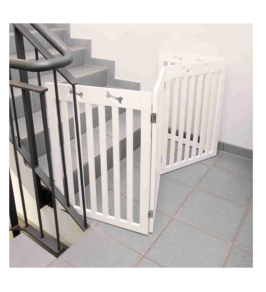 Trixie White Wooden 4-Part Barrier for Dogs 75cm