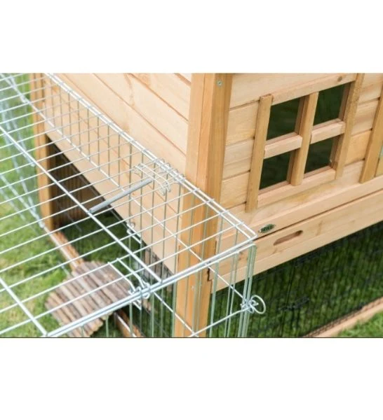 Trixie Natura Hutch with Covered Enclosure for Small Pets 151x107x80cm