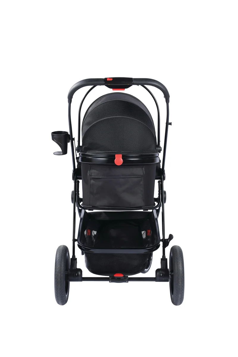 CONQUEST Detachable Pet Stroller Black
