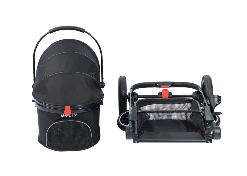 CONQUEST Detachable Pet Stroller Black