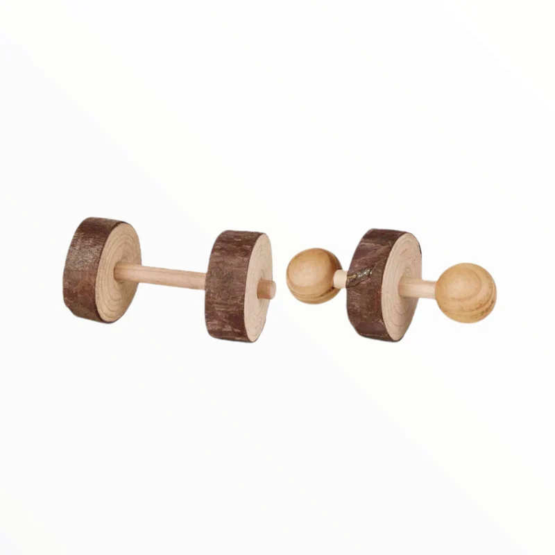 Trixie Juguete Pack Pesas de Madera con Cascabel para Conejos