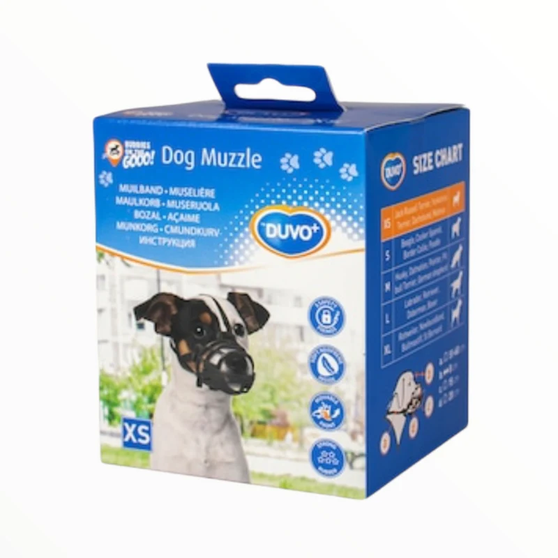 Duvo Bozal Abatible para Perros — Goma Flexible Todas las Tallas