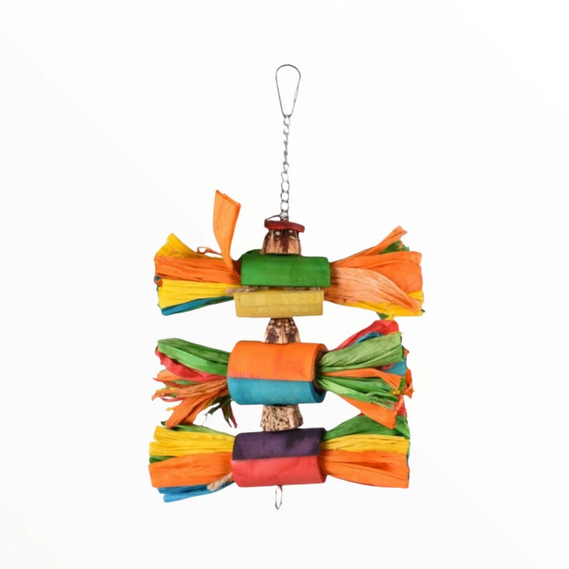ICA Juguete Rainbow Papel Confeti para Pájaros — Picoteo y Actividad 31cm