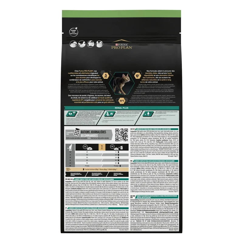 Pro Plan Cat Sterilized Adult Renal+ Salmón 3 kg