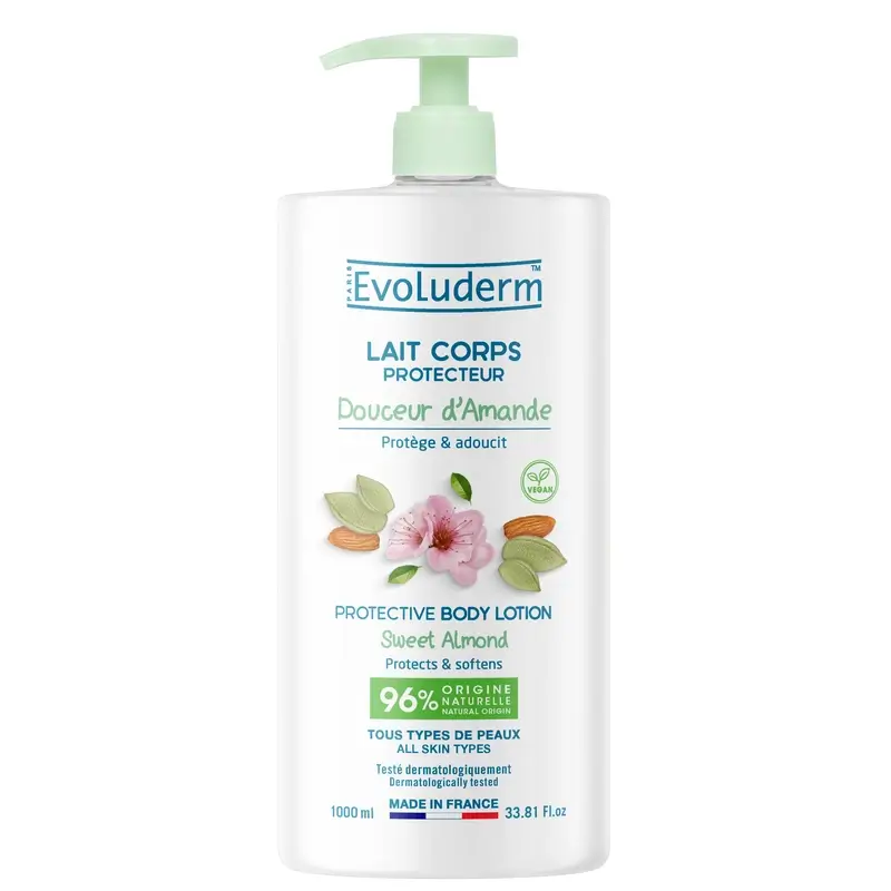 Evoluderm Loción Corporal Almendra Dulce, 1000 ml
