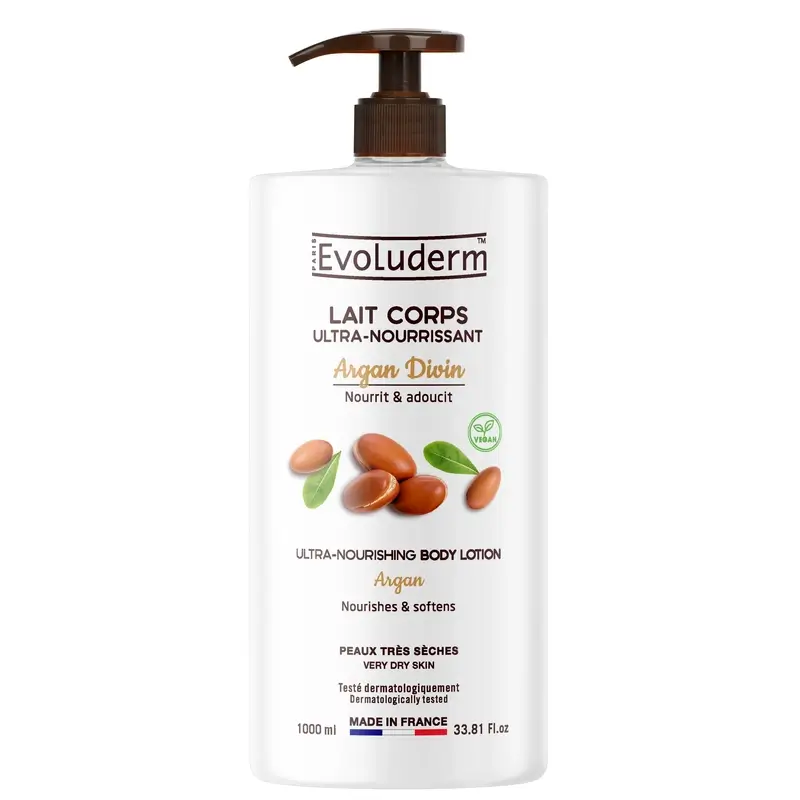 Evoluderm Loción Corporal Argan Divin, 1000 ml