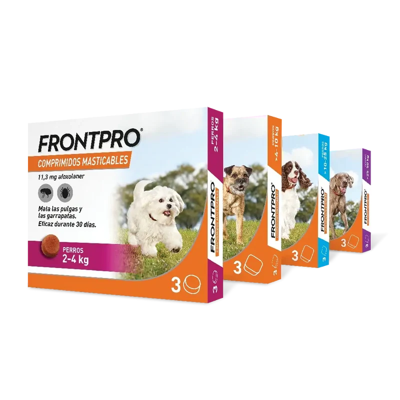 Frontpro Comprimidos Masticables Antiparasitarios para Perros 3 uds.