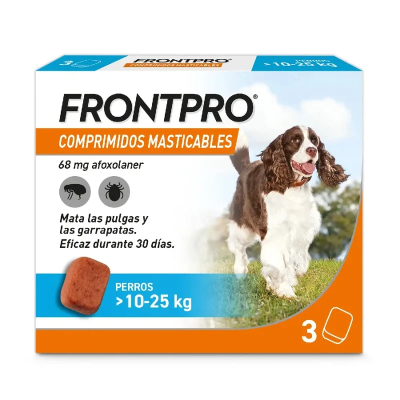 Frontpro Comprimidos Masticables Antiparasitarios para Perros 3 uds.