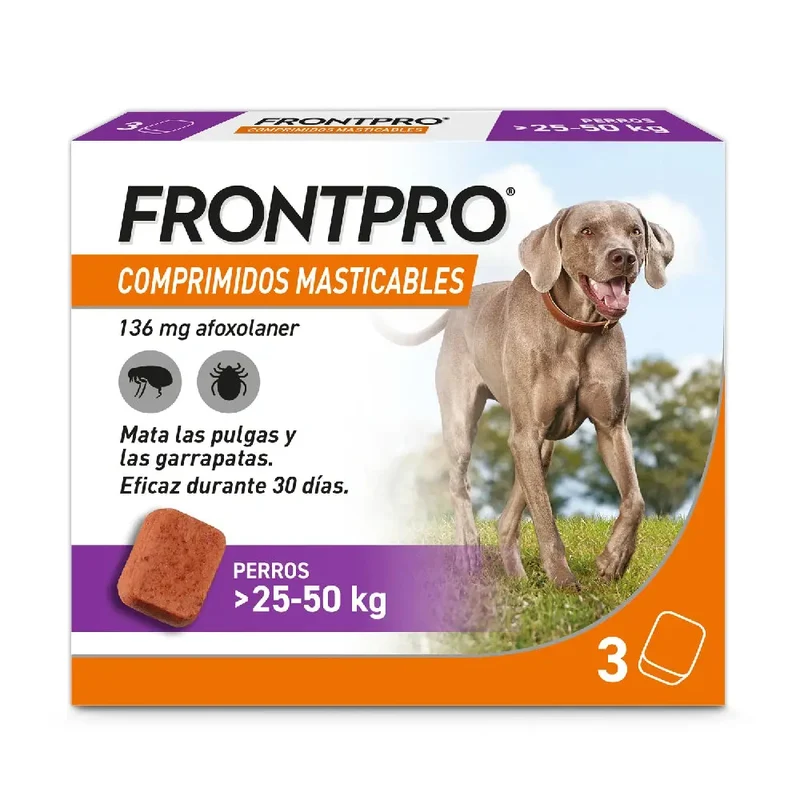 Frontpro Comprimidos Masticables Antiparasitarios para Perros 3 uds.