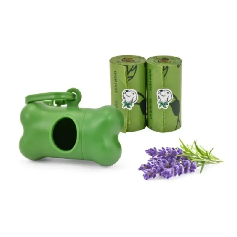 Portabolsas Higiénicas Reciclado+2 Rollos de 15 Bolsas Aroma Lavanda
