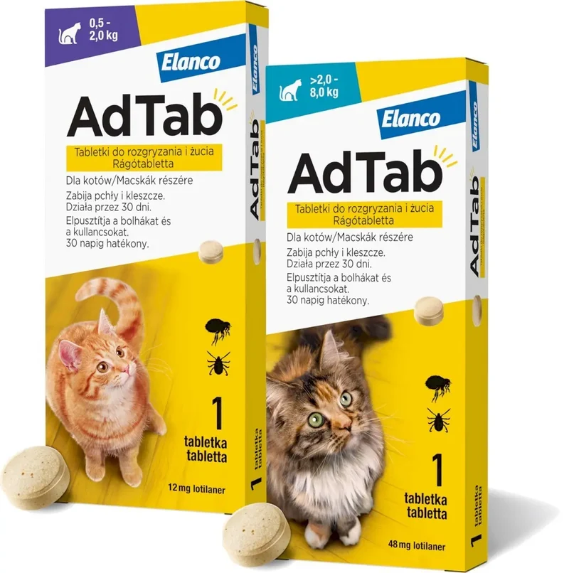 AdTab Comprimido Masticable Antiparasitario para Gatos (1 ud)