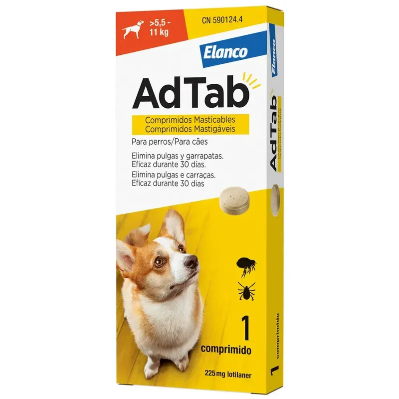 AdTab Comprimido Masticable Antiparasitario para Perros (1 ud)