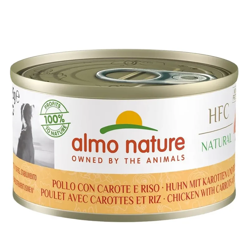 Almo Nature Dog húmedo Hfc 95 g Pollo,Zanahorias,Arroz