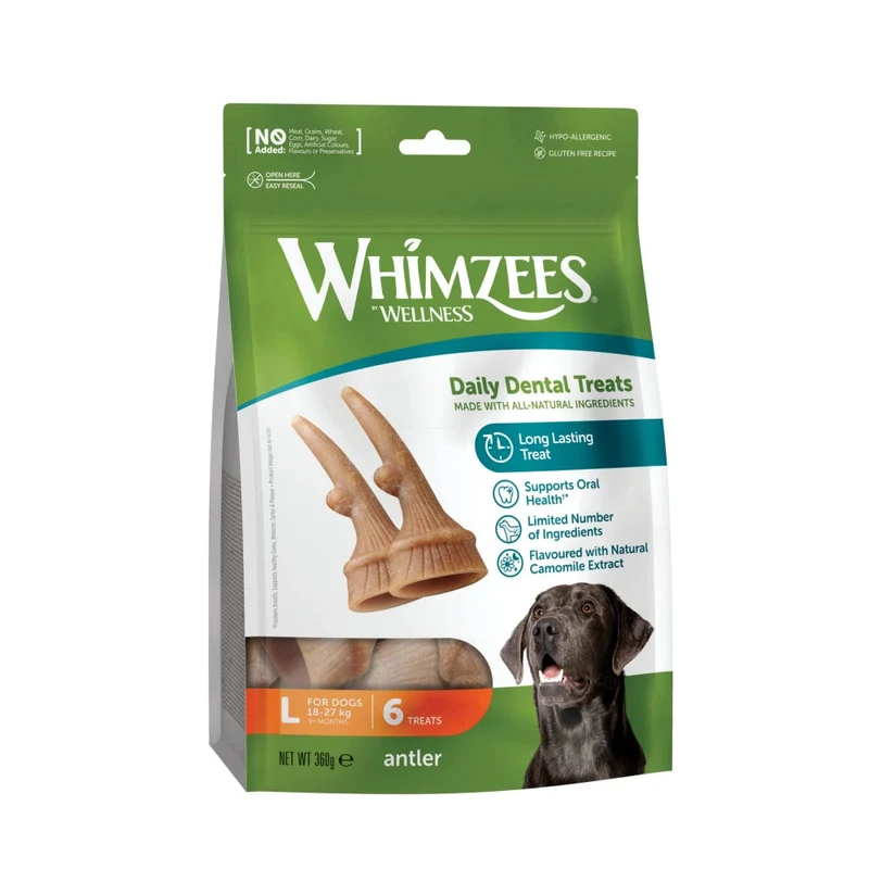 Whimzees Asta Occupy Antler L Bolsa 360 g - 6 uds
