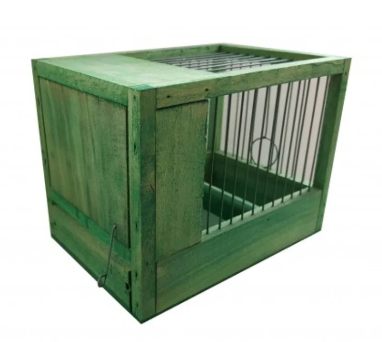Jaula pequeña verde 21x15.5x14.5cm