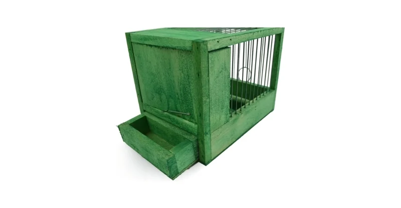 Jaula pequeña verde 21x15.5x14.5cm