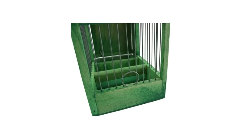 Jaula pequeña verde 21x15.5x14.5cm