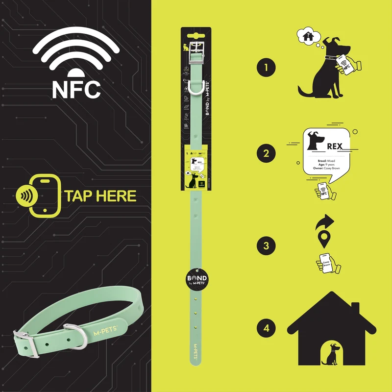 BAND NFC Silicollar Green bond