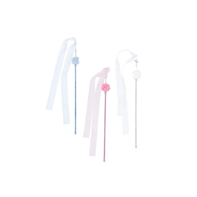 MoonCAT - cat wand Nebula Puff - Pink Blue Silver & White