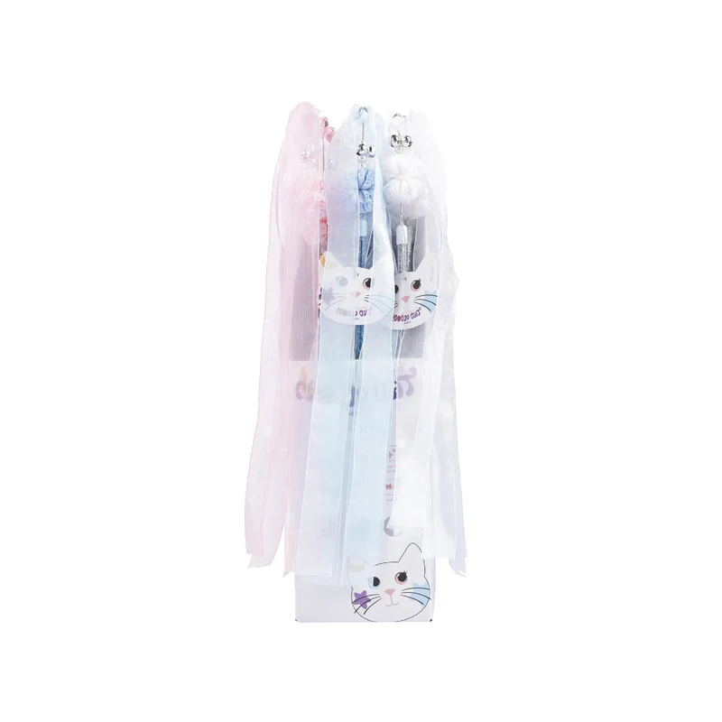 MoonCAT - cat wand Nebula Puff - Pink Blue Silver & White